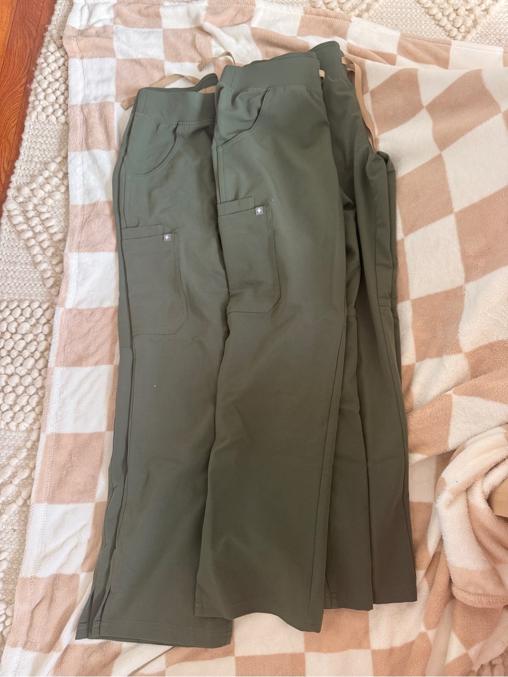 Figs Olive Green Straight-Leg Scrub Pants